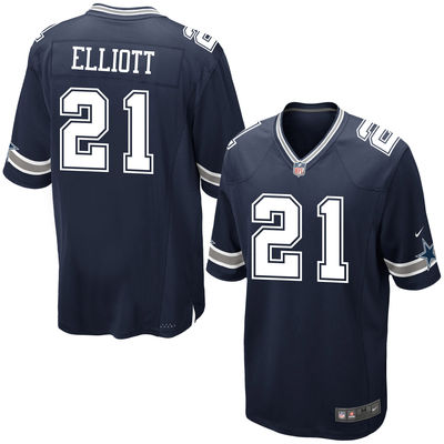 Men's Dallas Cowboys 21 Ezekiel Elliott Nike Navy 2016 Draft Pick Elite Jersey